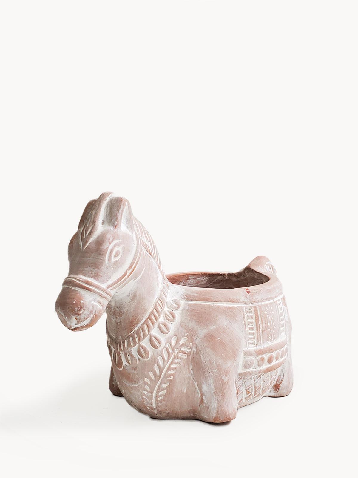 Horse Terracotta Pot - Plant Paradise Boutique