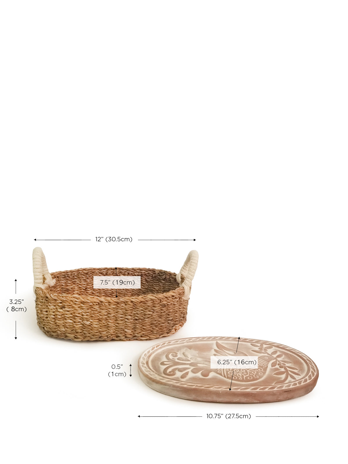 Bird Oval Bread Warmer & Basket